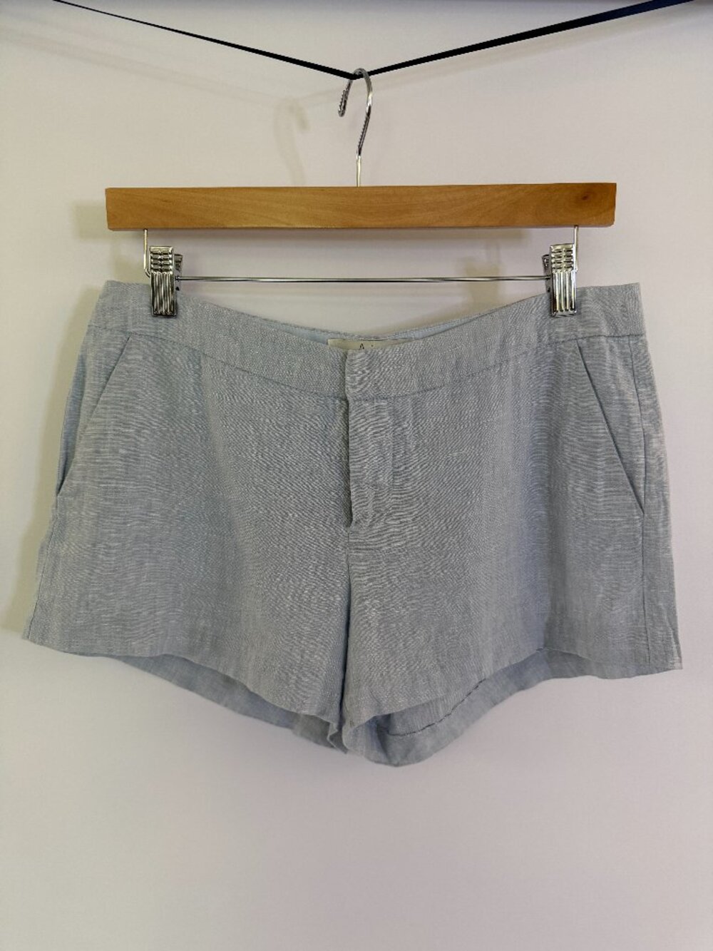 Joie Light Blue Linen Mini Shorts Size 4